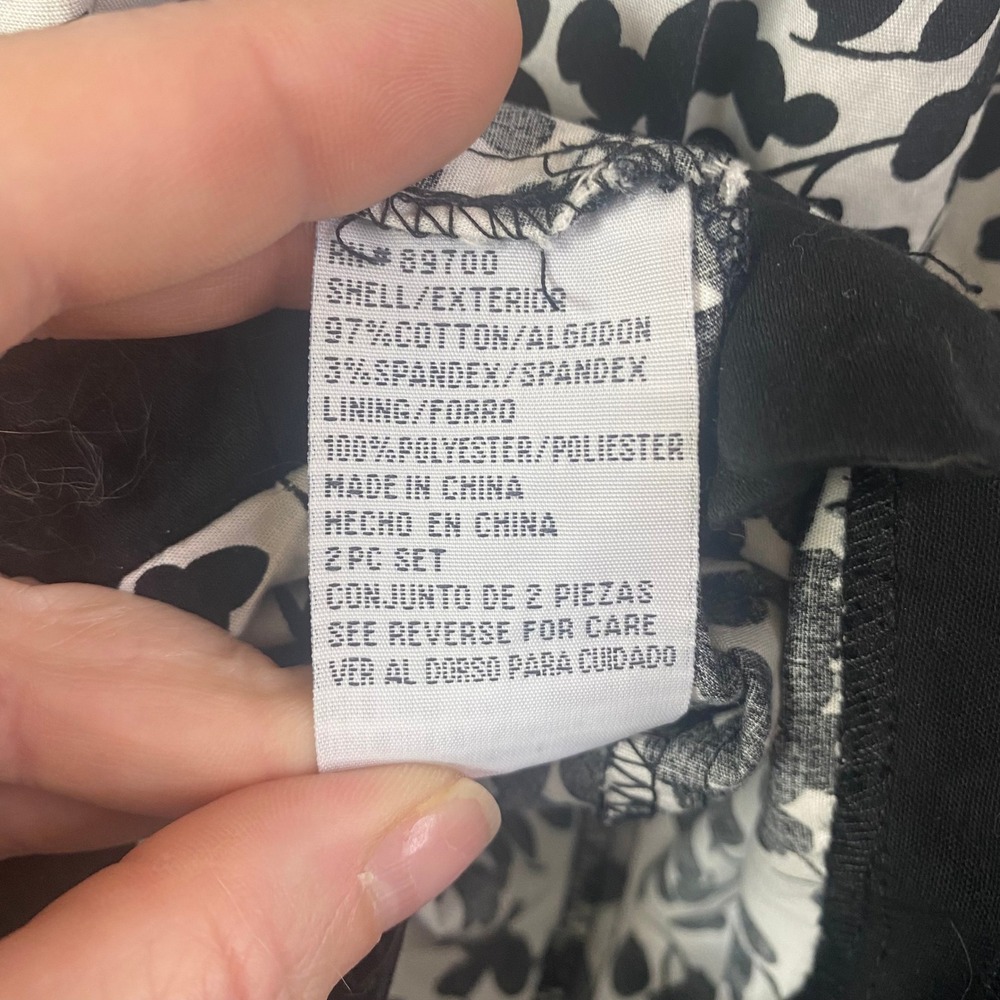 R&K Originals Black and White Sleeveless V Neck Dress Size 14 - Picture 8 of 10